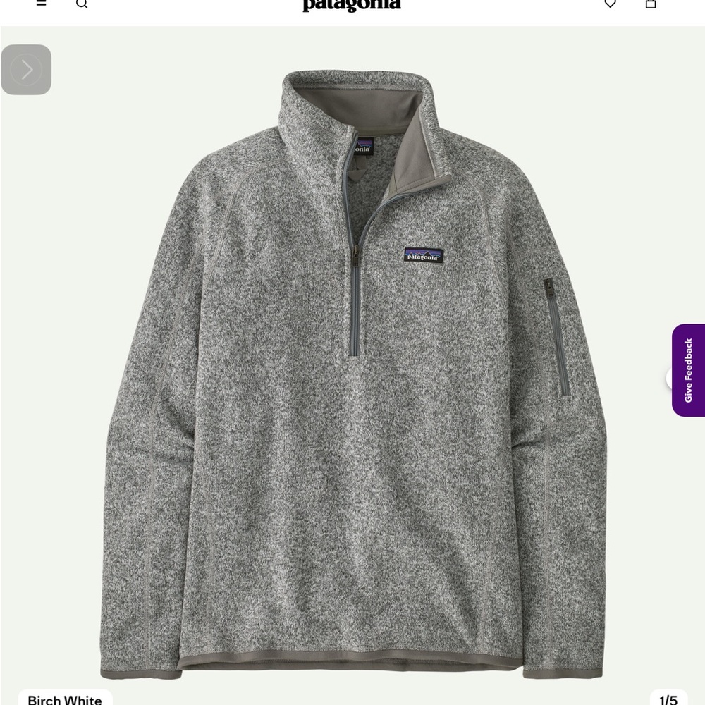 Patagonia Gray Quarter-Zip Fleece Pullover